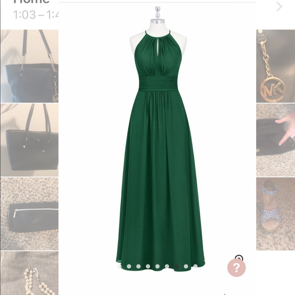 Dark green bridesmaids dress